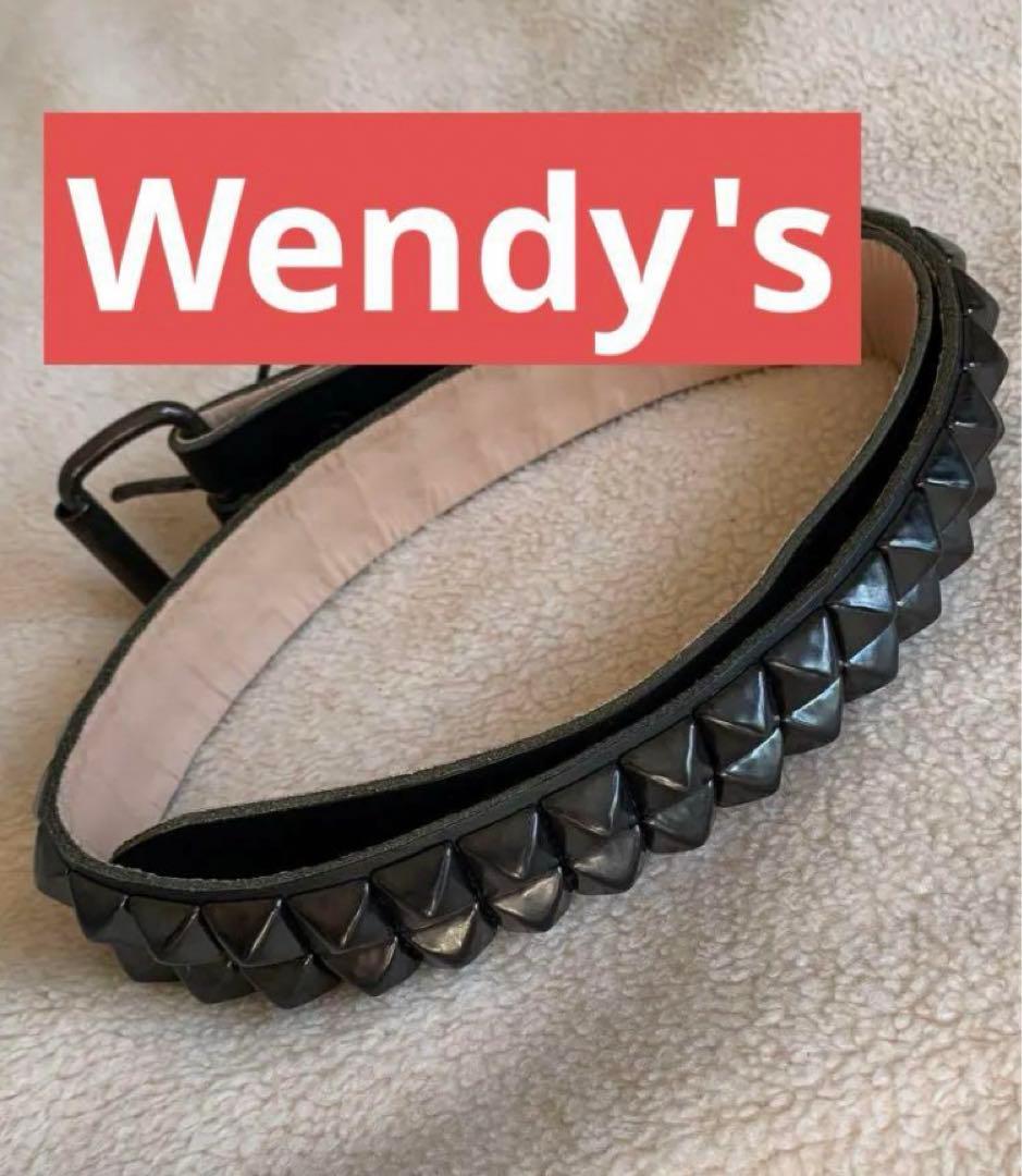 WENDY'S 2連 ピラミッド スタッズベルト UK PUNK ウェンディーズ
