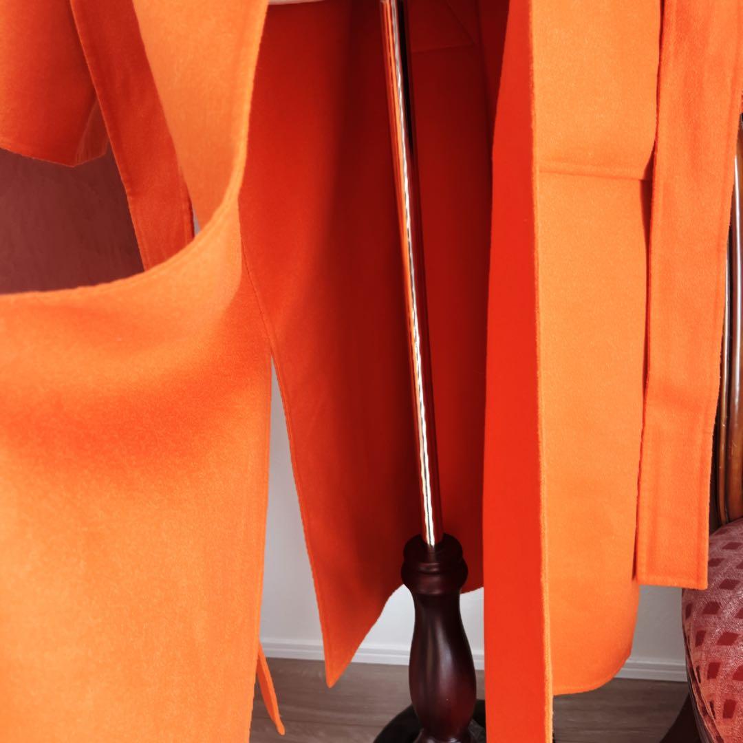 極美品　loewe ロエベ ダブルフェイス　カシミヤ　ベルト　レザー　コート