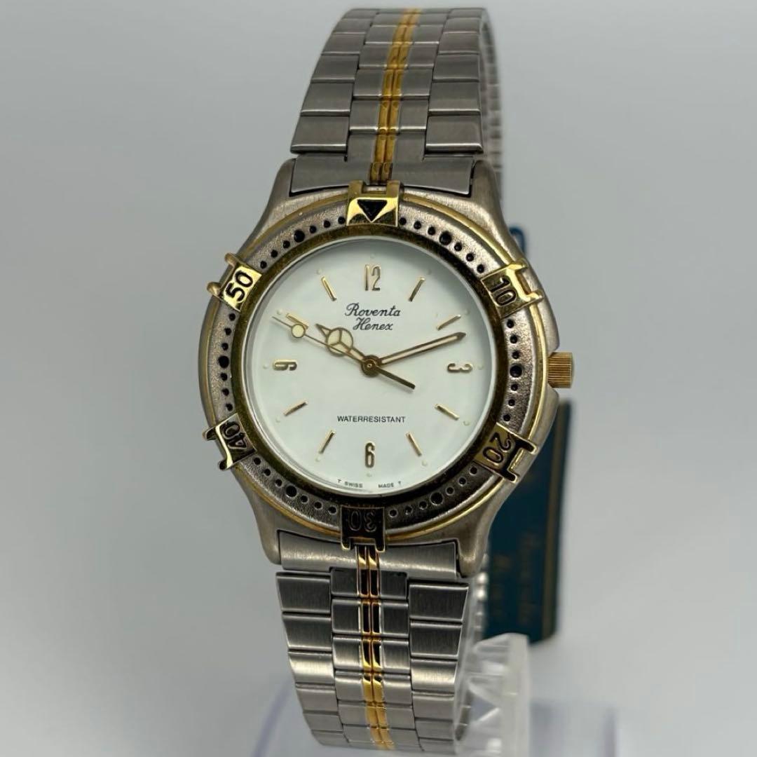 未使用品 Roventa Henex スイス製クォーツ腕時計 電池交換済 - メルカリ