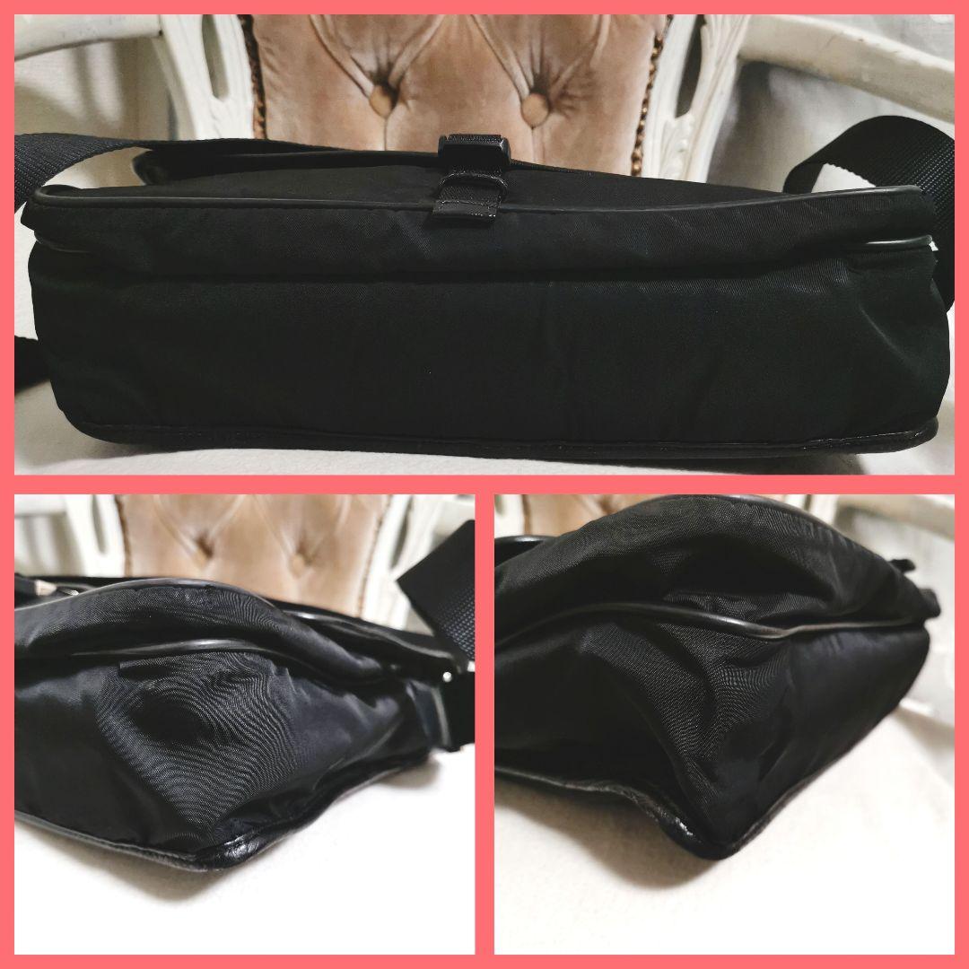 【良品】プラダPRADA黒 斜めがけショルダーバッグ カードあり!鑑定済!