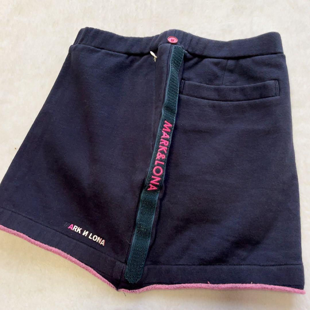 マークアンドロナ　セットアップ　ファー　パーカー　スカート　ネイビー　ピンク