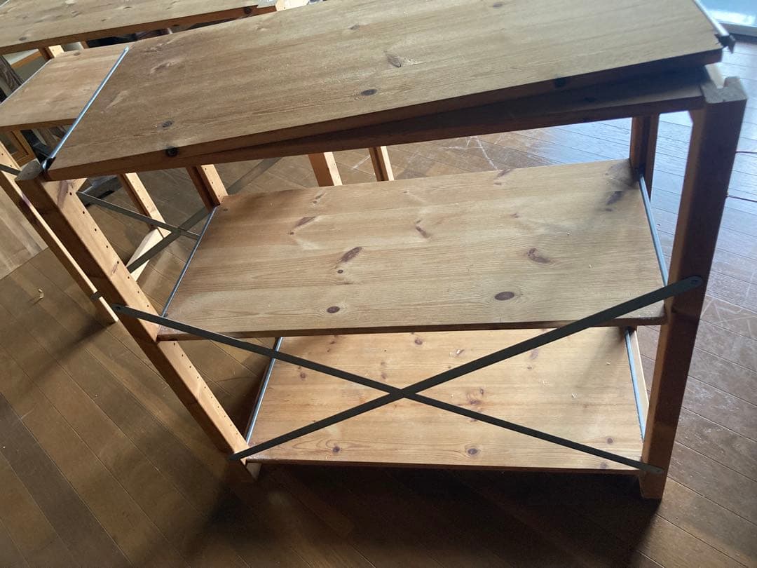 無印良品　木製3段シェルフ 2つ　(幅83㌢　奥行39㌢　高さ80㌢)