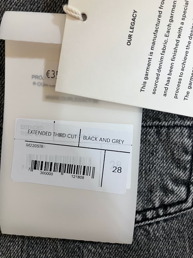 新品 28 24ss OUR LEGACY サードカットデニム 6627