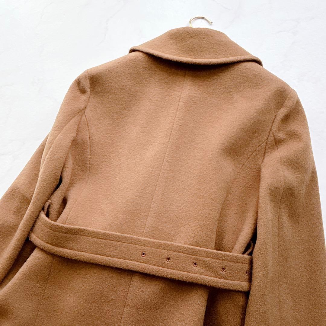 Diagram】ダブルロングコート フォックスファー ダブルブレスト 36