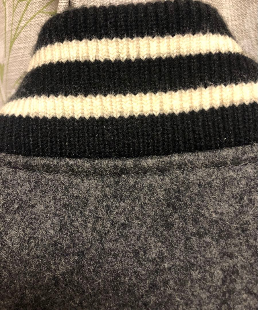 J.PRESS スタジャン グレー・ブラック　レザー