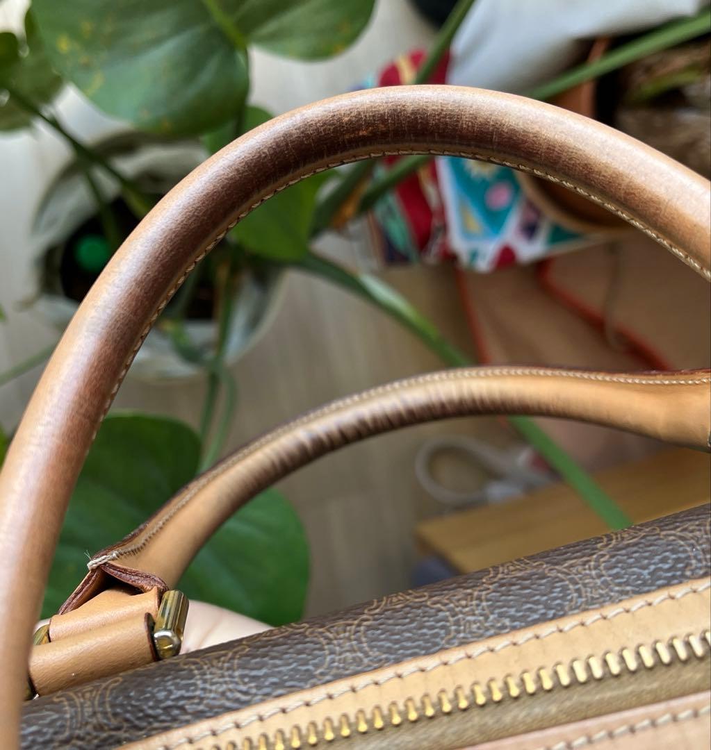 CELINE ⭐︎ブラウン⭐︎マカダム柄ミニボストンハンドバッグ