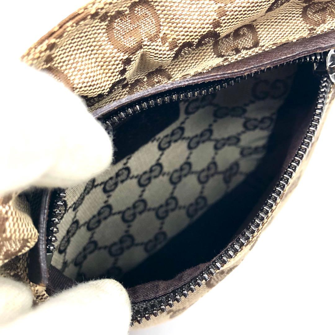【極美品】GUCCI ウエストポーチ ボディバッグ GGキャンバス ブラウン