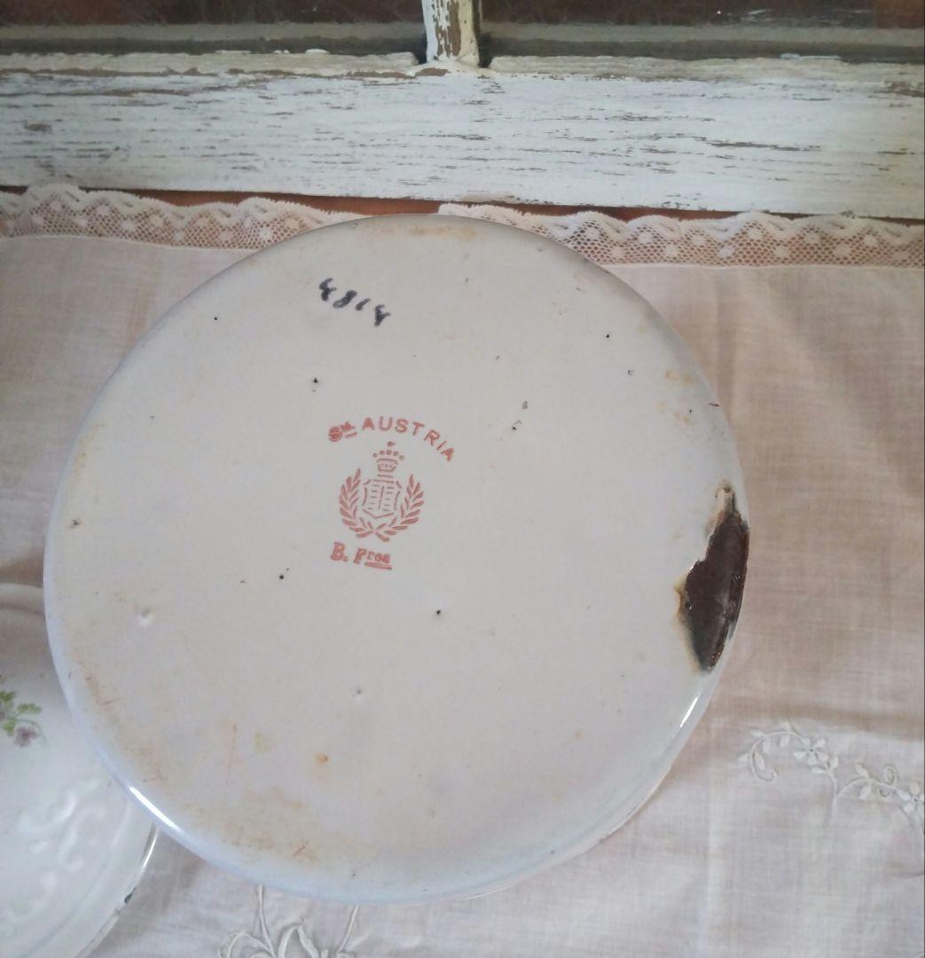 レア✨フランスアンティーク BF社 ホーローキャニスター すみれ 菫 花柄