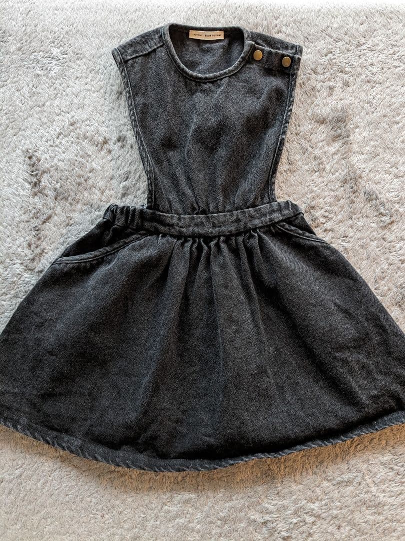 soor ploom 6Y Tippi Pinafore Black Denim