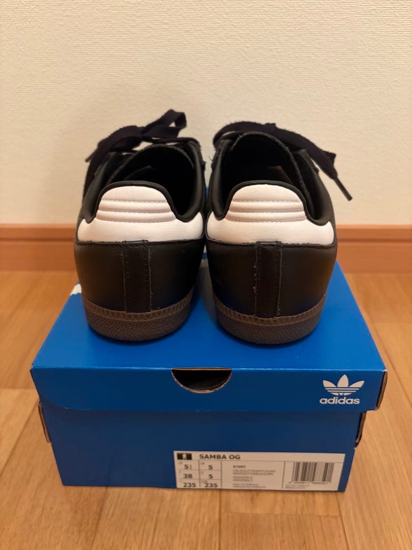 adidas Samba OG ブラック/ホワイト 23.5