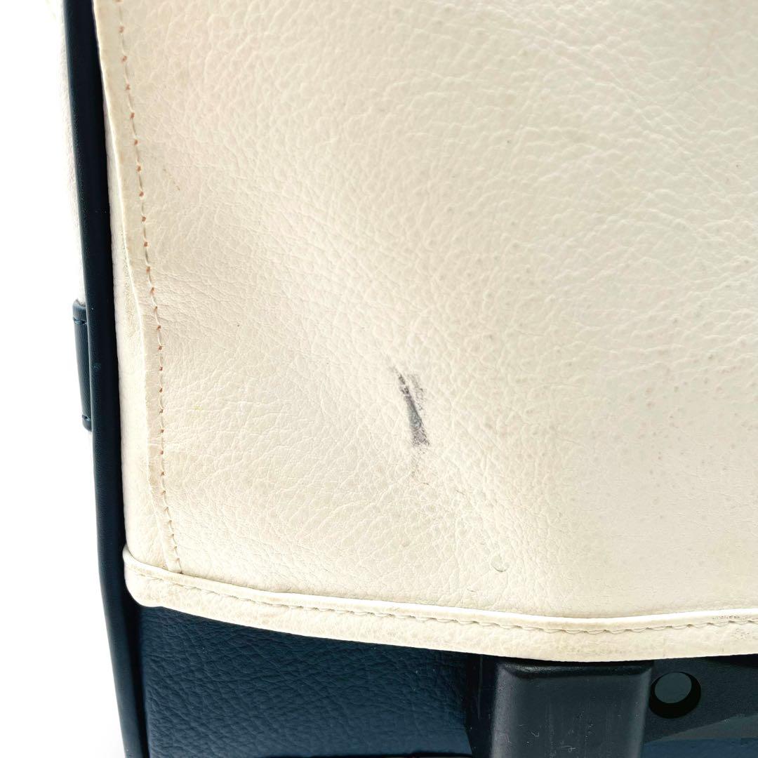 美品 CASTELBAJAC キャリーケース レザー ホワイト 鍵付き 大容量