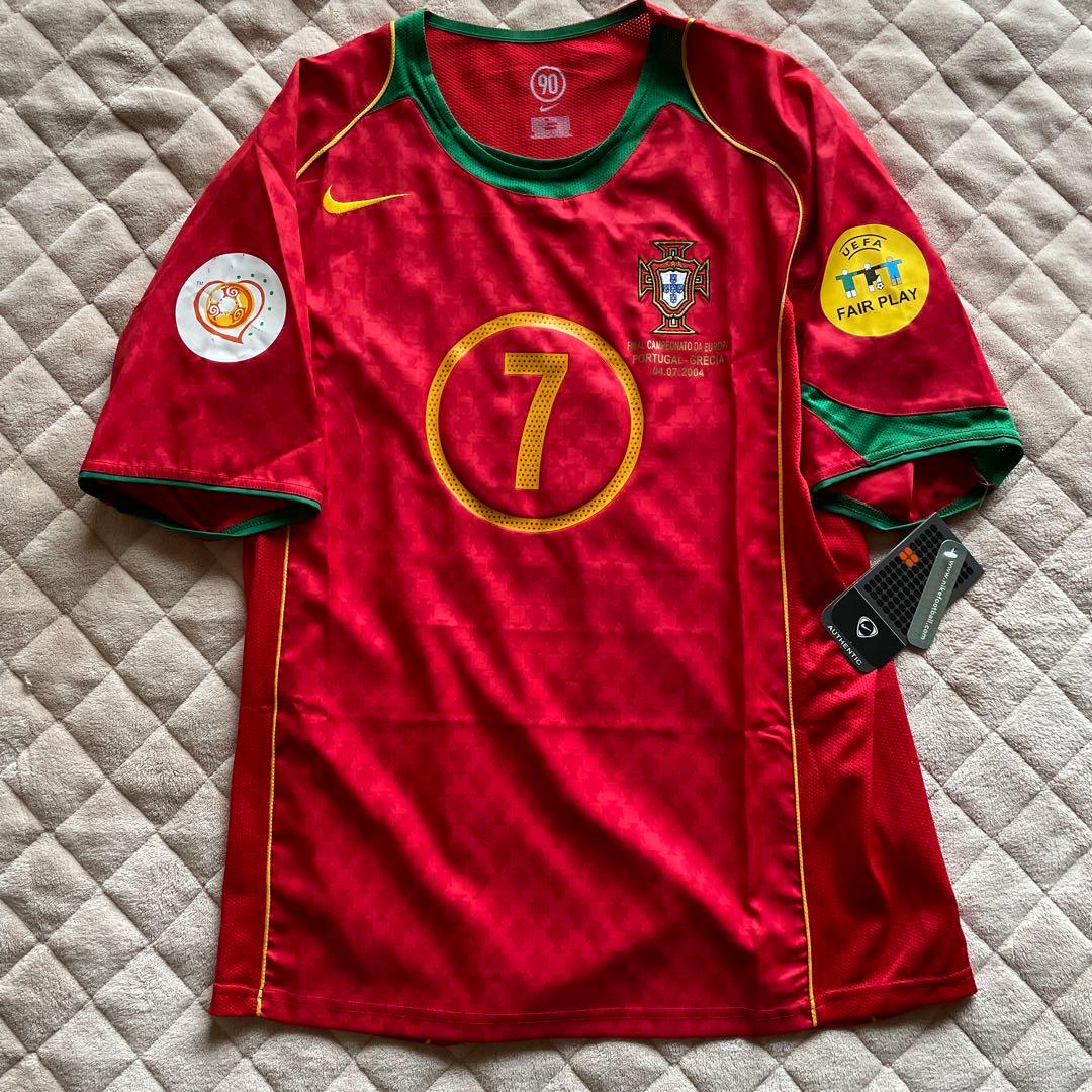 デッドストック ポルトガル代 フィーゴ 7番 ユーロ2004決勝マッチデイ