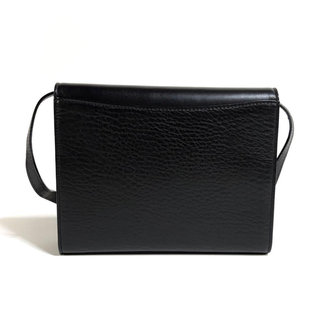 【極美品】BURBERRY レザー サコッシュ ヴィンテージ ブラック 元箱付き