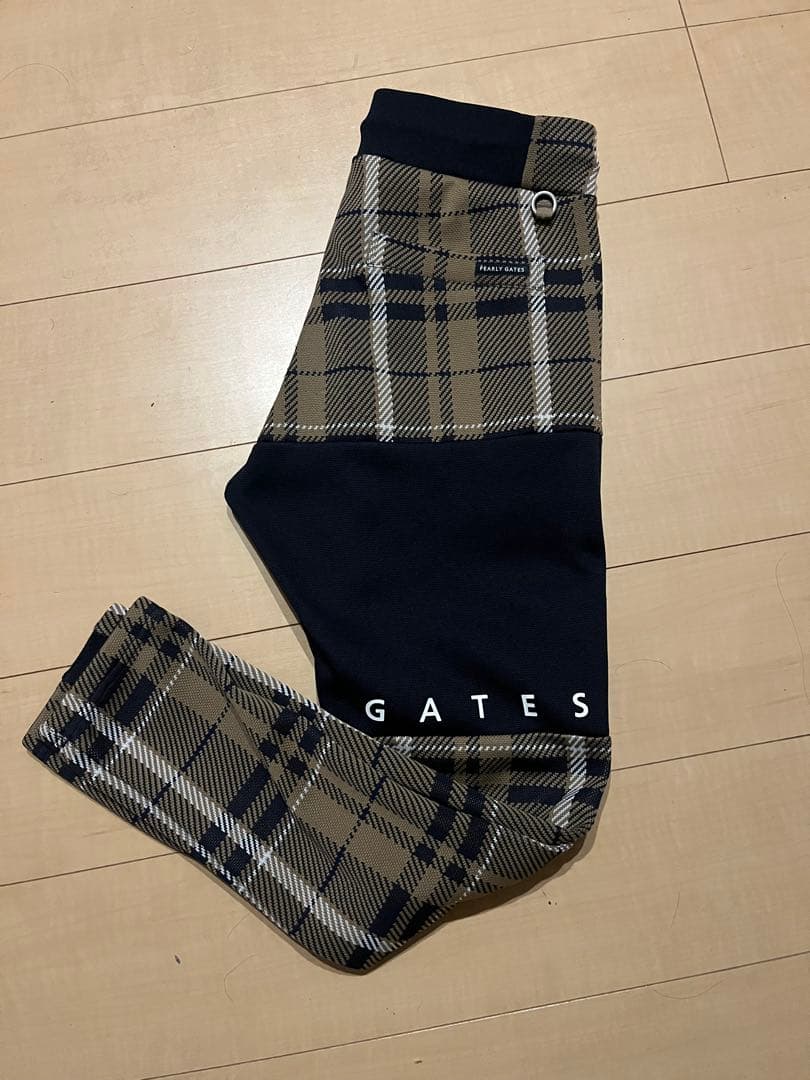 パーリーゲイツ　PEARLY GATES　Wジャガード チェック柄 パンツ