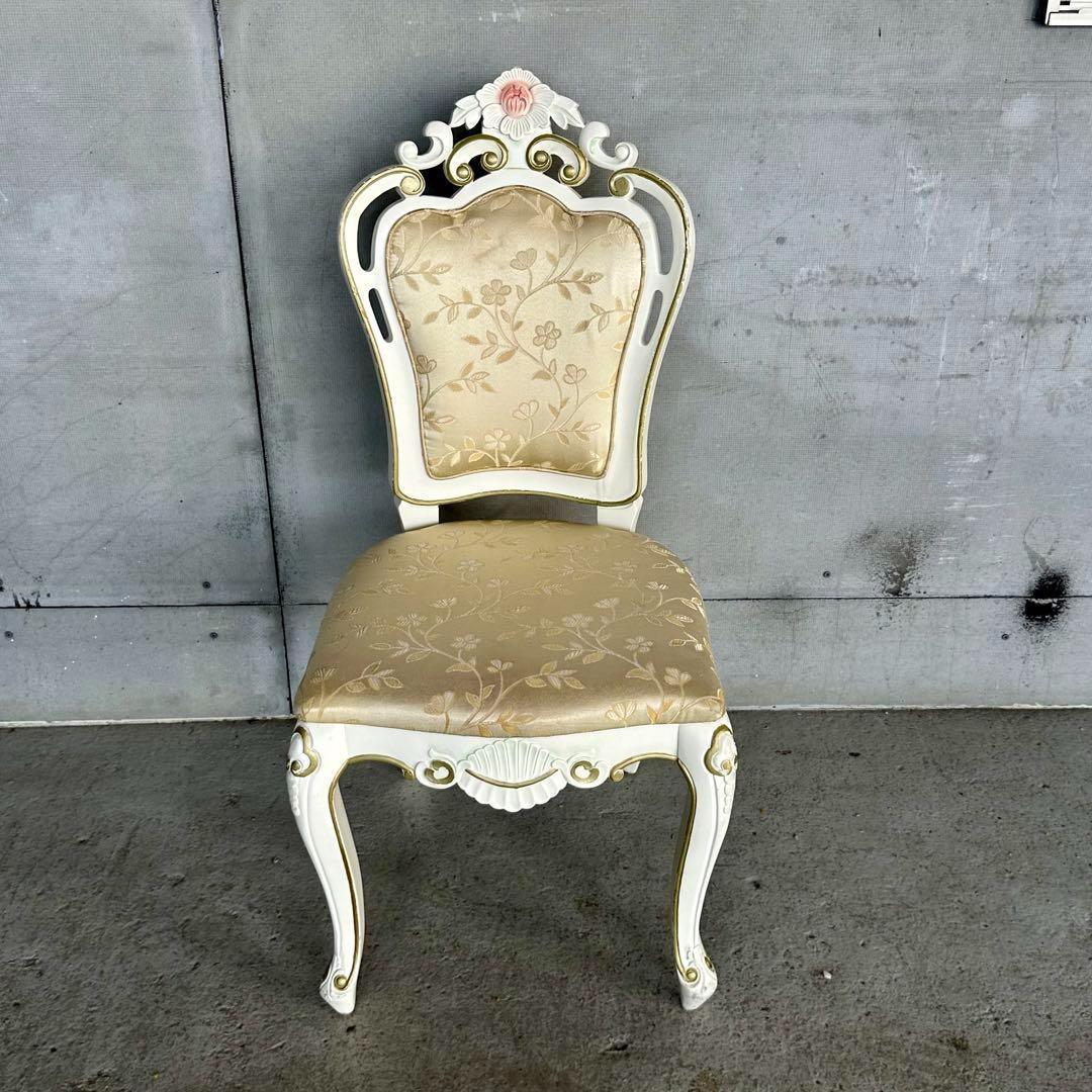 ❖ 王妃気分のアンティーク調クロシオチェア ❖ロココ調　アンティーク風　手彫猫足