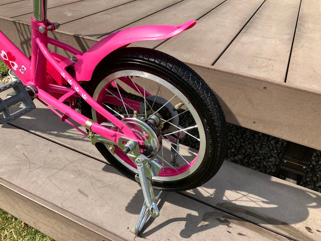 引き取り限定 愛知】幼児用自転車 ピンク14インチ(補助輪付)