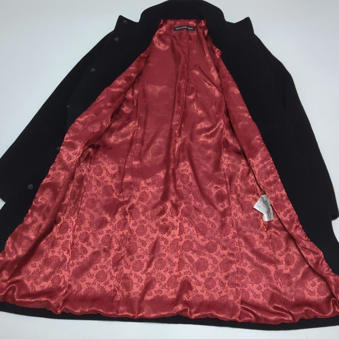 VIVIENNE TAM マオカラー ロングコート チャイナボタン アンゴラ混