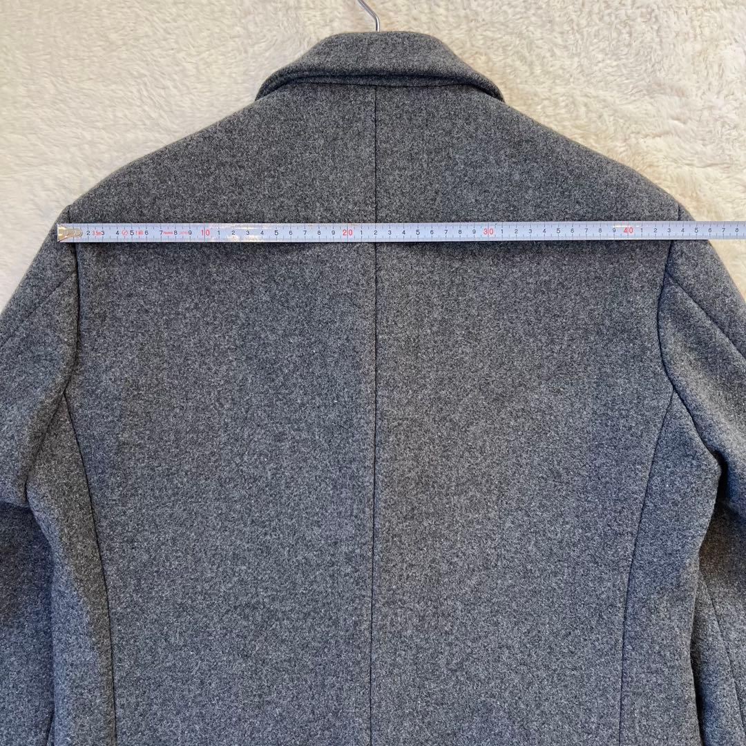 美品✨EDIFICE チェスターコート メルトン 上質ウール グレー　48