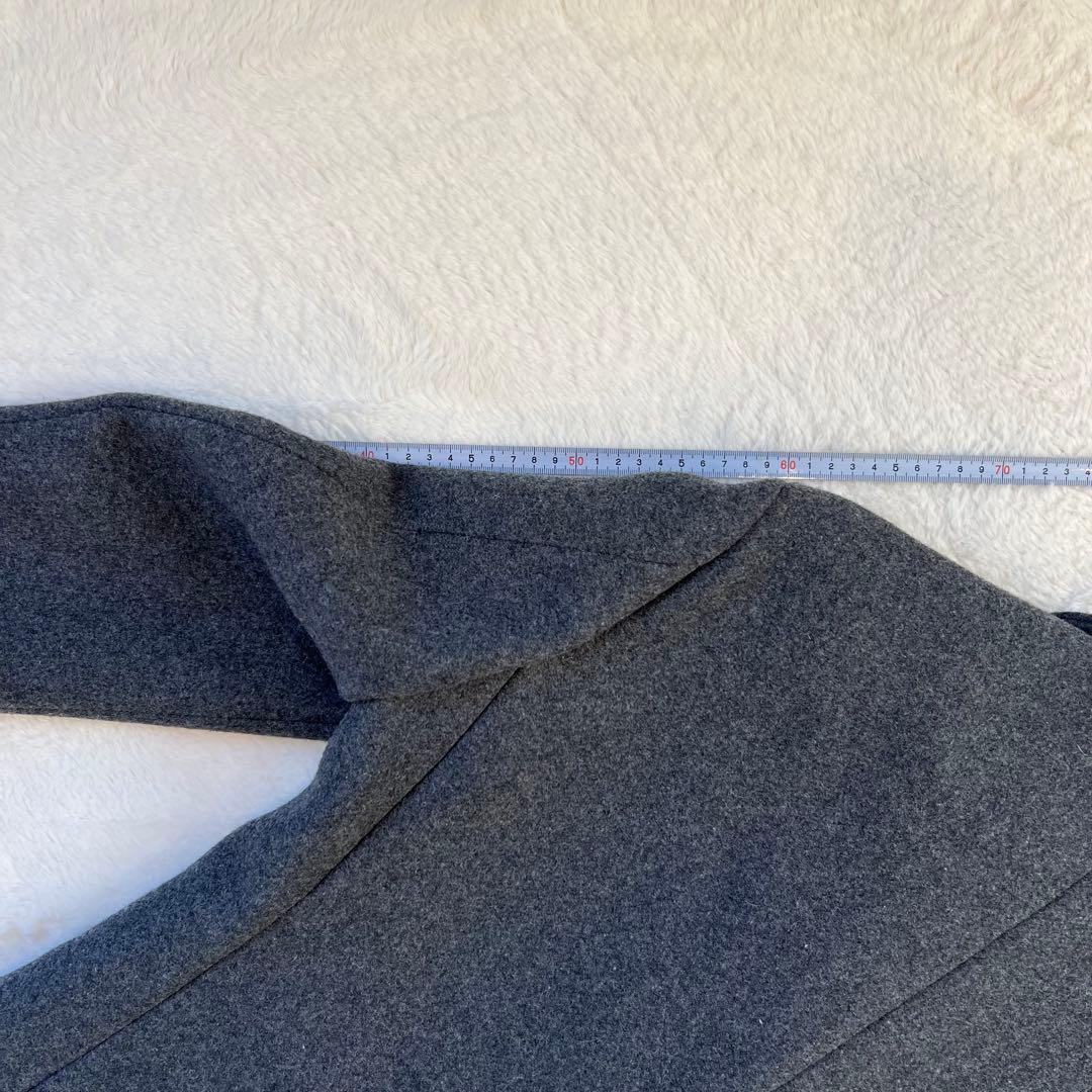 美品✨EDIFICE チェスターコート メルトン 上質ウール グレー　48