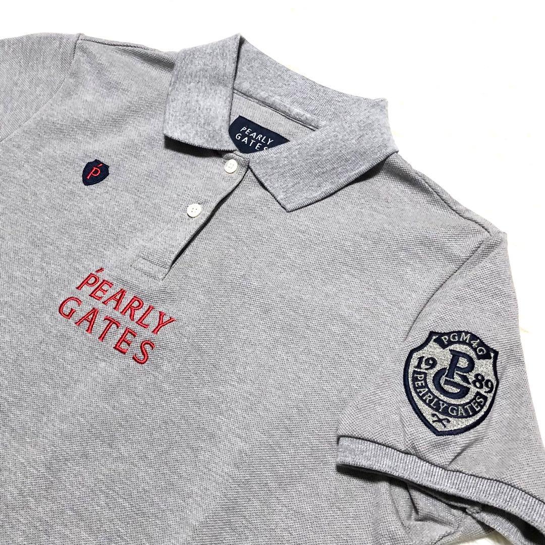 新品未使用♪パーリーゲイツ レディース ポロシャツ グレー サイズ1 ゴルフ