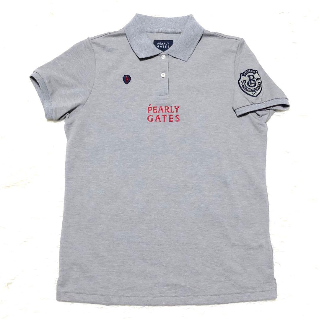 新品未使用♪パーリーゲイツ レディース ポロシャツ グレー サイズ1 ゴルフ