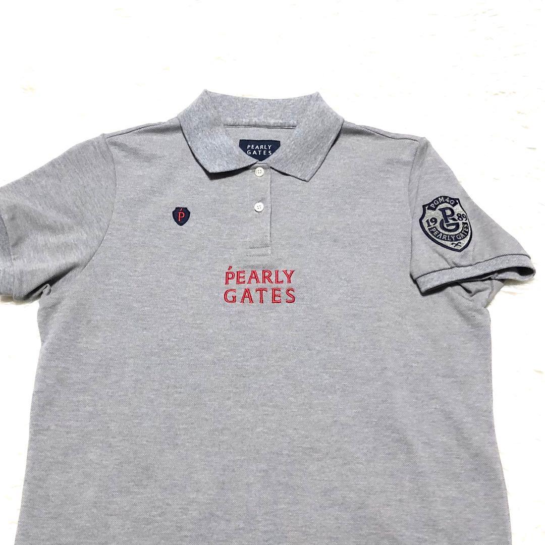 新品未使用♪パーリーゲイツ レディース ポロシャツ グレー サイズ1 ゴルフ
