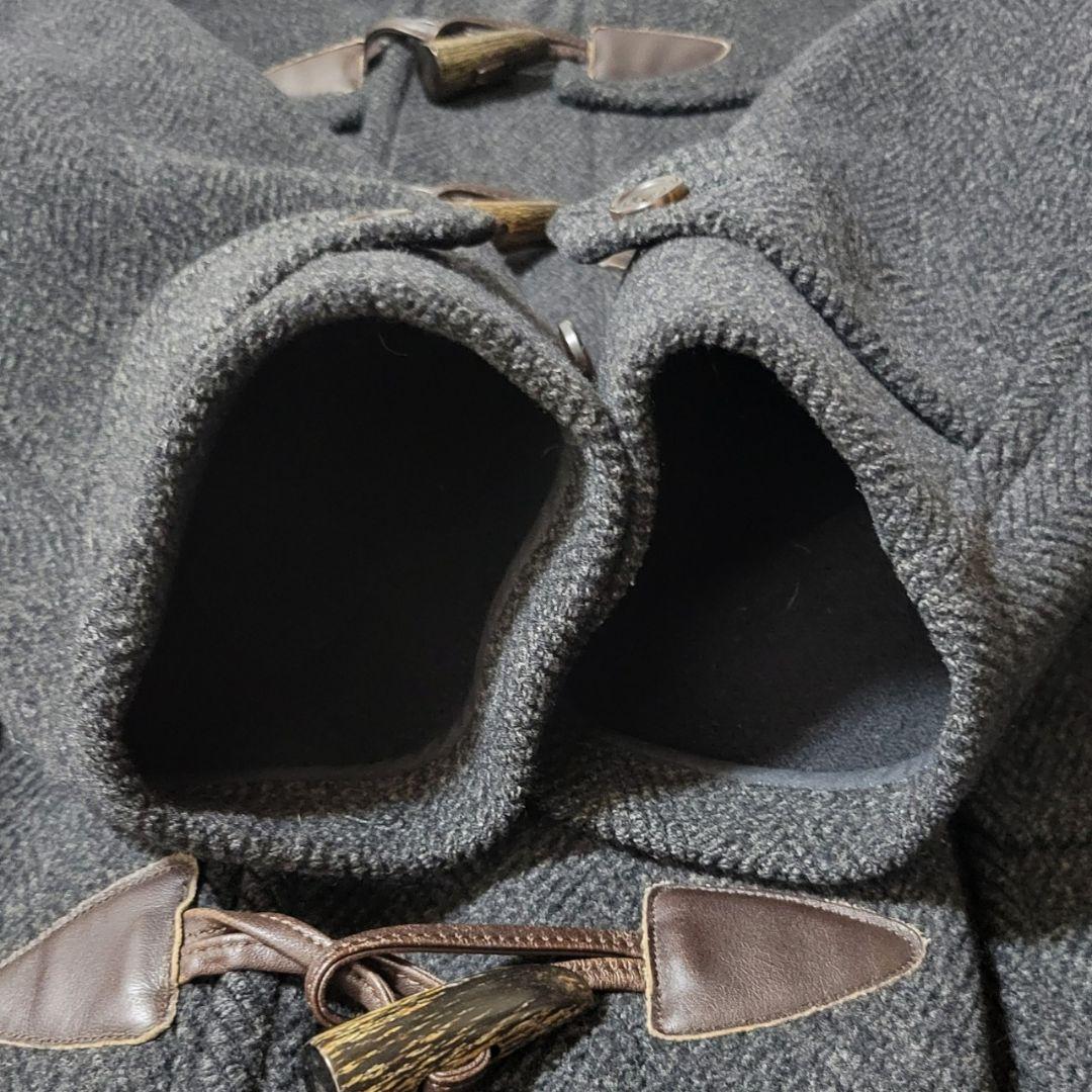 美品✨ポールスチュアート ロングダッフルコート ヘリンボーン グレー