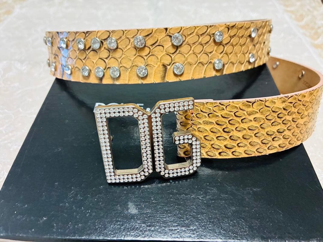 DOLCE&GABBANA エキゾチックレザー ベルト 80-32