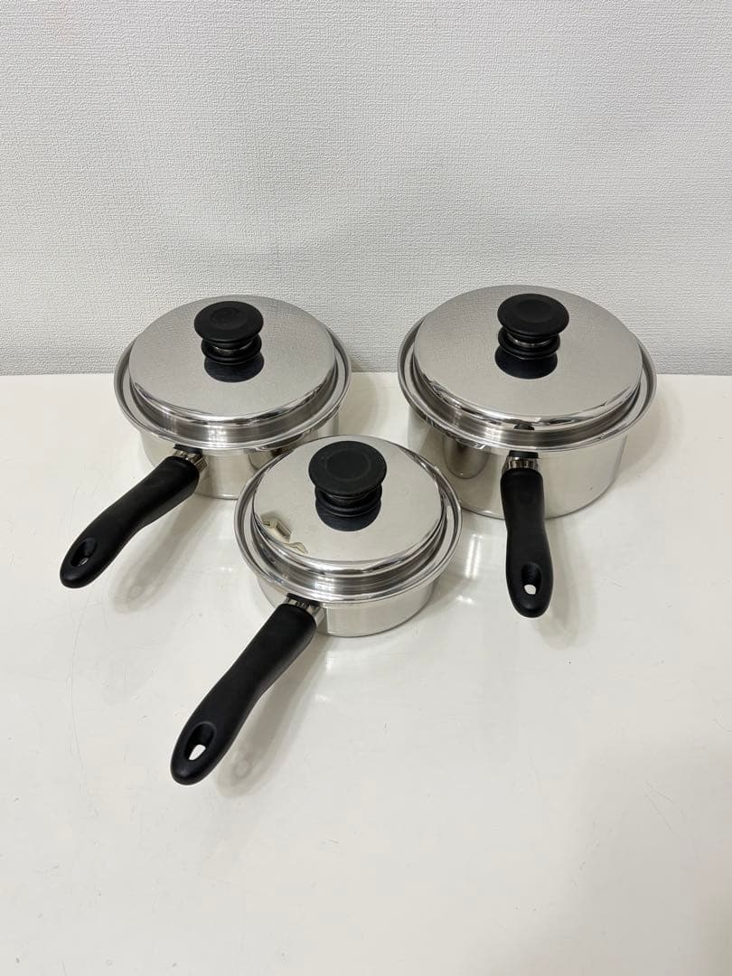 美品　アムウェイ　大中小ソースパンセット