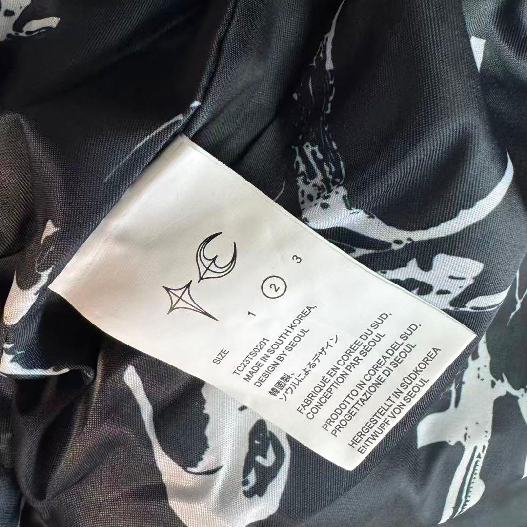 THUG CLUB サグクラブ レザー ダウンジャケット L e