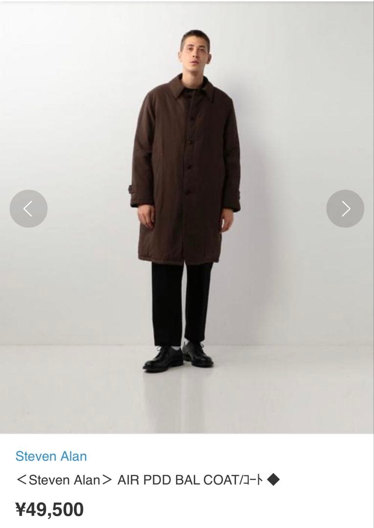 ＜Steven Alan＞ AIR PDD BAL COAT ステンカラーコート