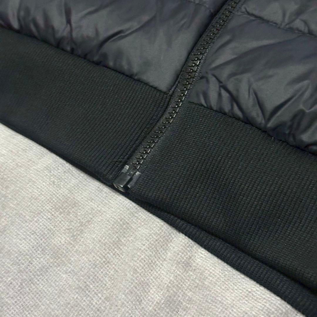 adidas アディダス ダウンジャケット ノーカラー ブラック サイズS