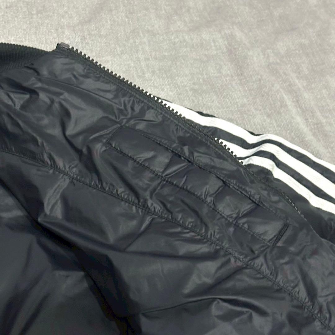 adidas アディダス ダウンジャケット ノーカラー ブラック サイズS