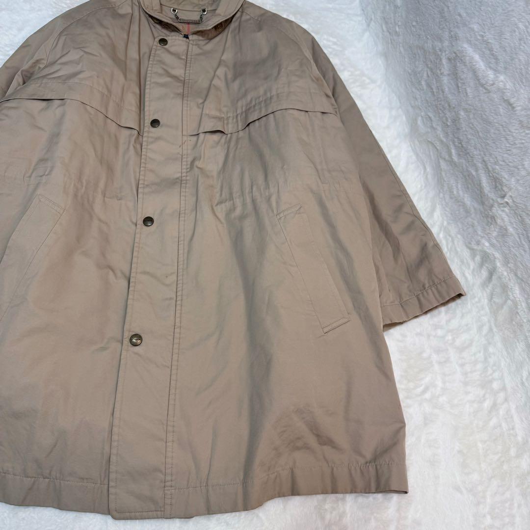 美品✨バーバリー　ステンカラーコート　ノバチェック　ライナー付き　ベージュ　S
