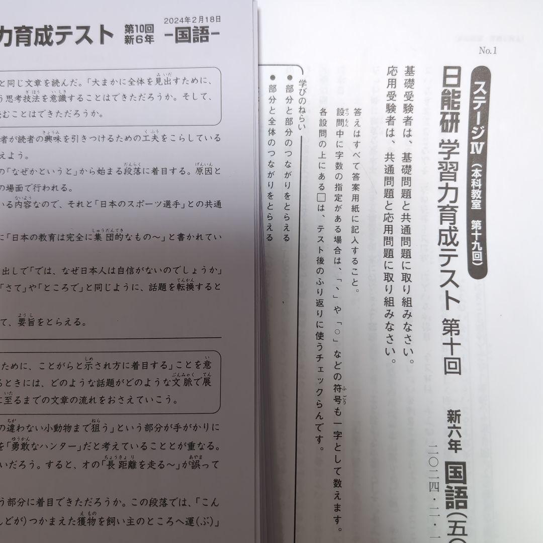 2024年度　日能研6年前期　学習力育成テスト　全17回分