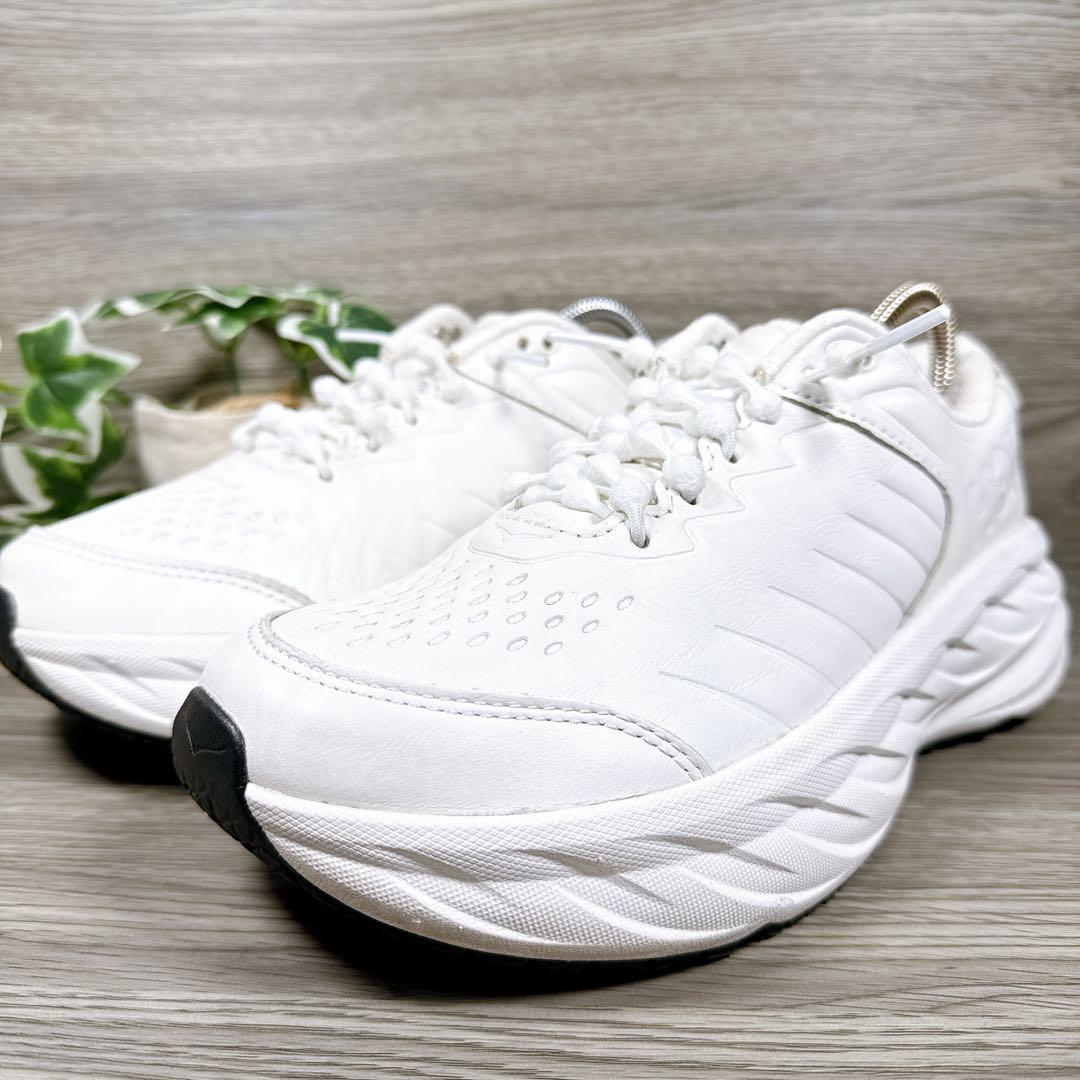 美品　HOKA BONDI SR レディーススニーカー　厚底　白　防滑　24.5