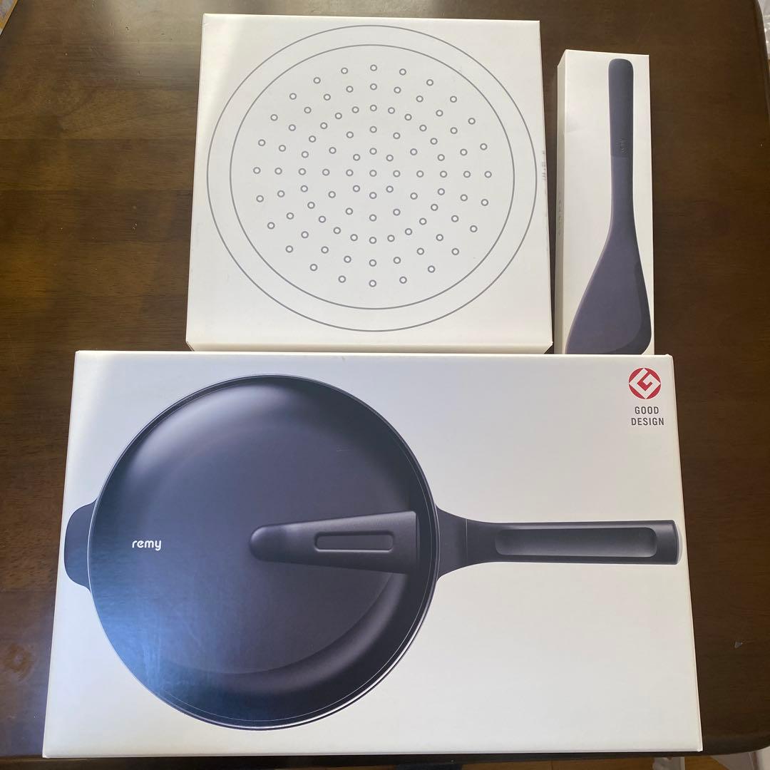 remyセット(レミパンプラス、こそげるヘラ、かさなるスチーマー)12/16まで ◇かさなるスチーマー <remy レミー> レミパンプラス用（フライパン