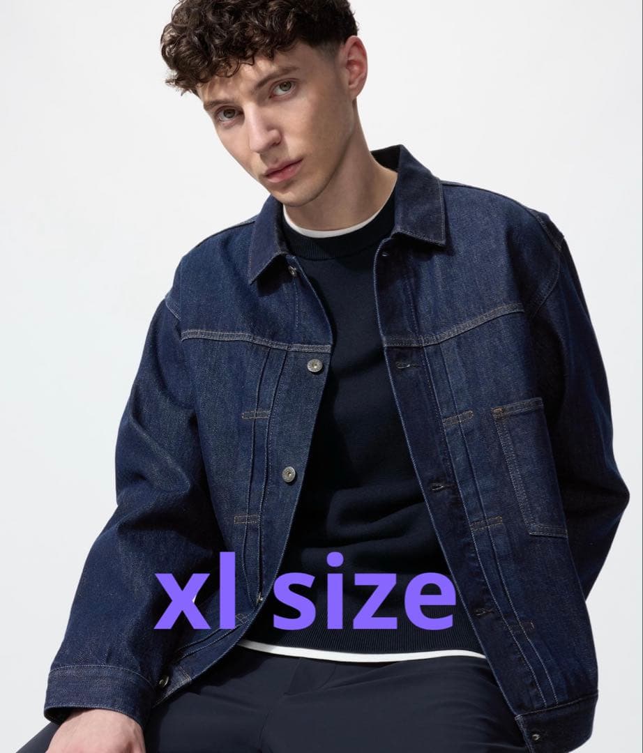 UNIQLO デニムトラッカージャケット 68ブルー 大戦モデル - メルカリ