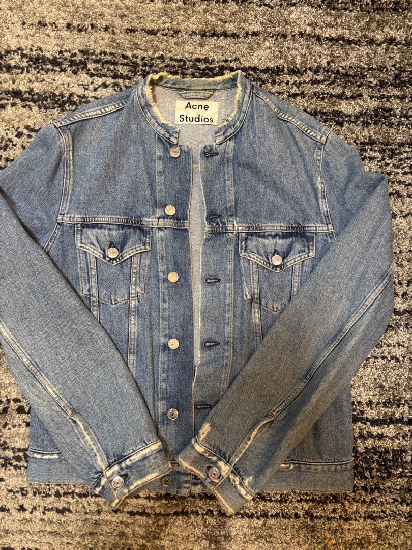 BTSテテ着用ノーカラーデニムジャケット48