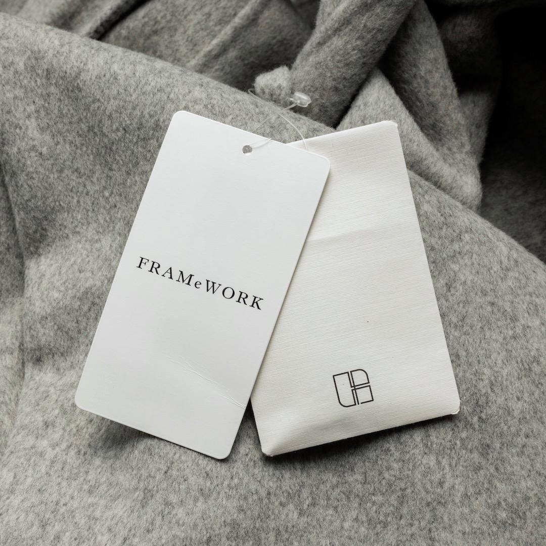 未使用 FRAMeWORK SUPER160sフーディーコート 38 グレー