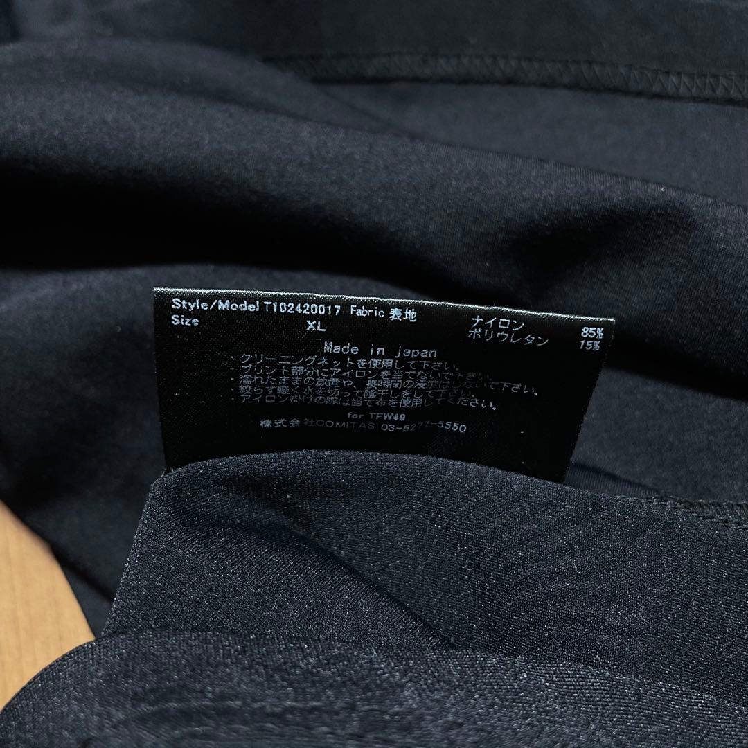 TFW49 ハーフジップ　モックネック　カーキ　ブラック　XL