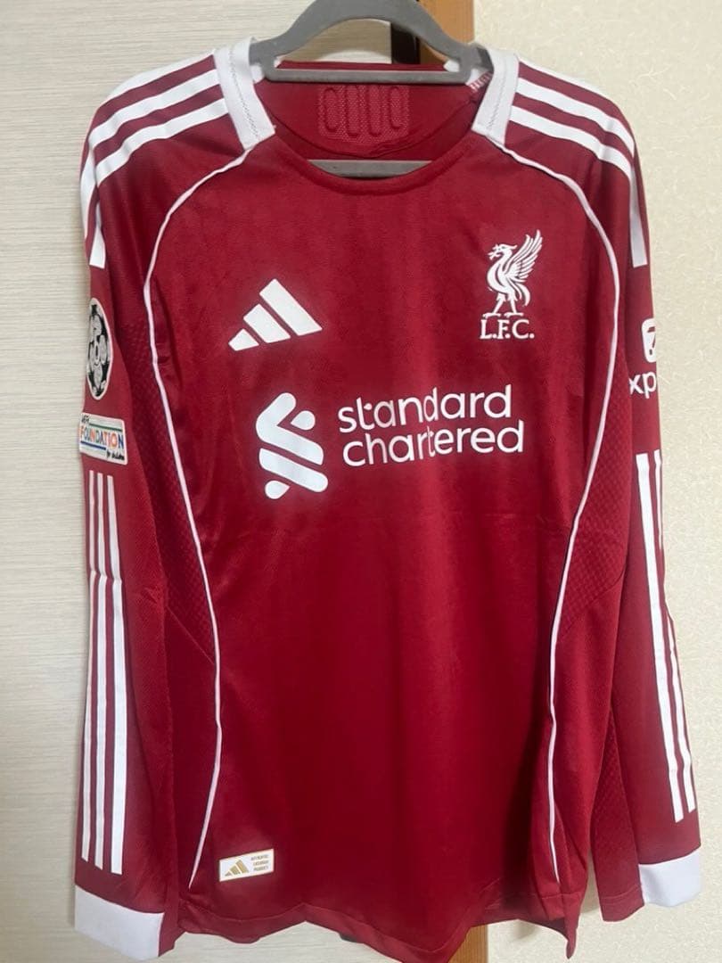 モハメドサラー　リヴァプール　選手仕様　長袖　ユニフォーム　CL仕様　25/26