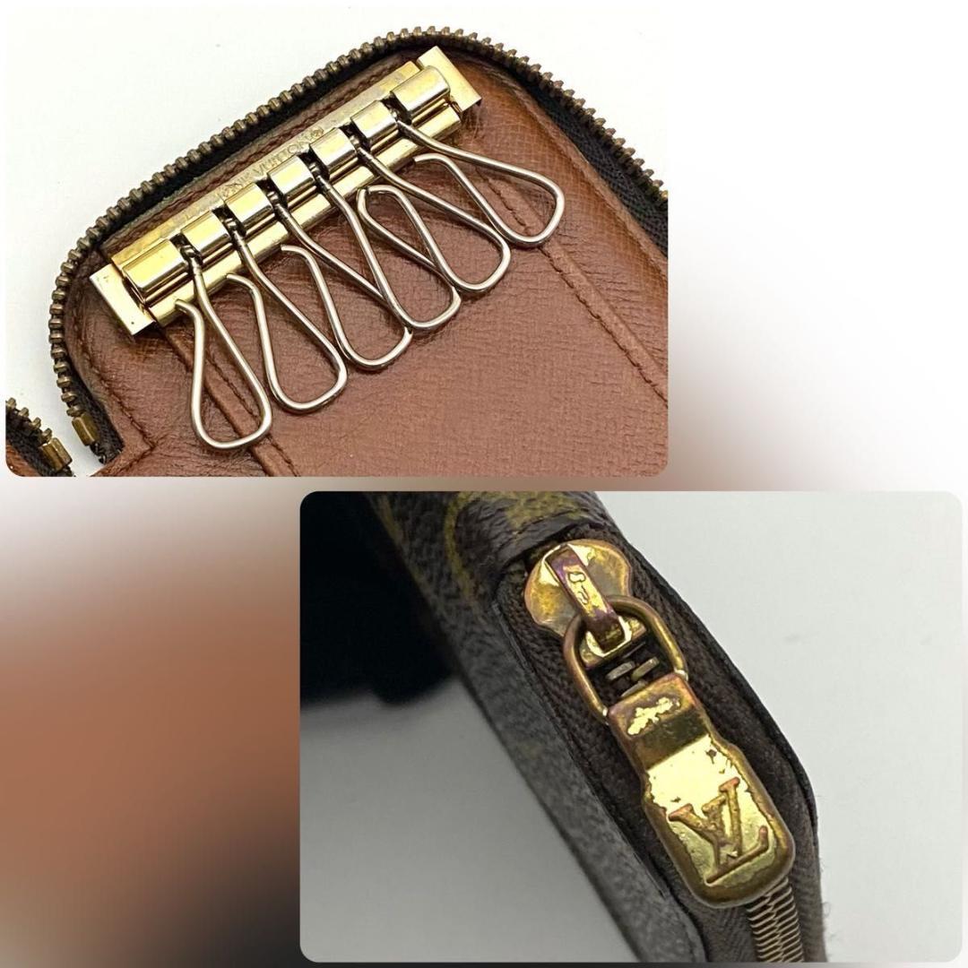 ルイヴィトン モノグラム ポシェット 6クレ キーケース 6連 鍵入れ ブラウン