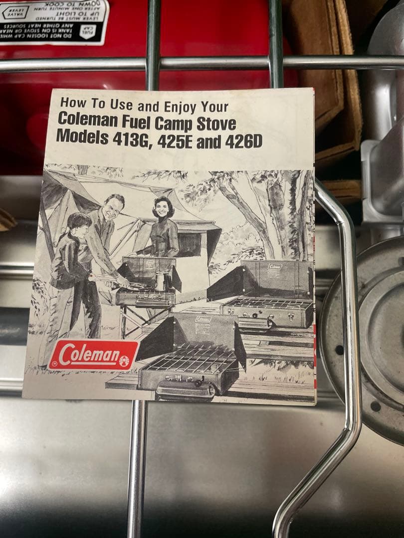 未使用　79年製　取扱説明書付　コールマン　ツーバーナーコンロ