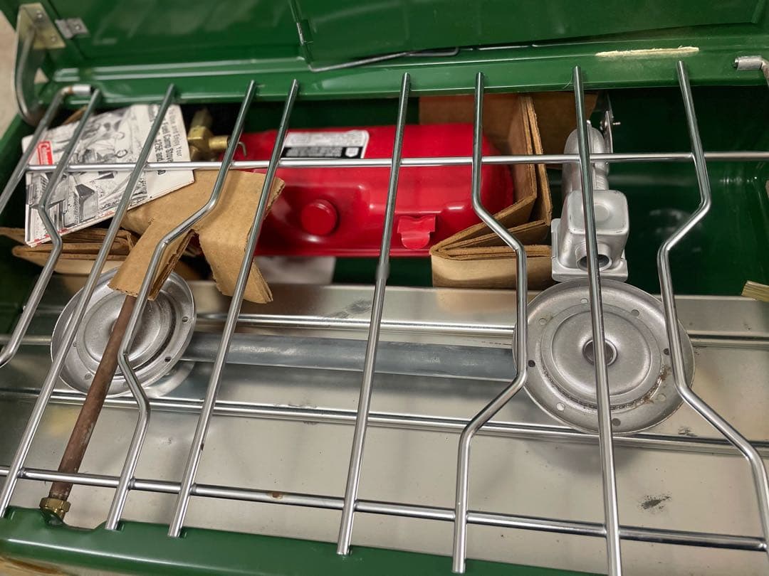 未使用　79年製　取扱説明書付　コールマン　ツーバーナーコンロ