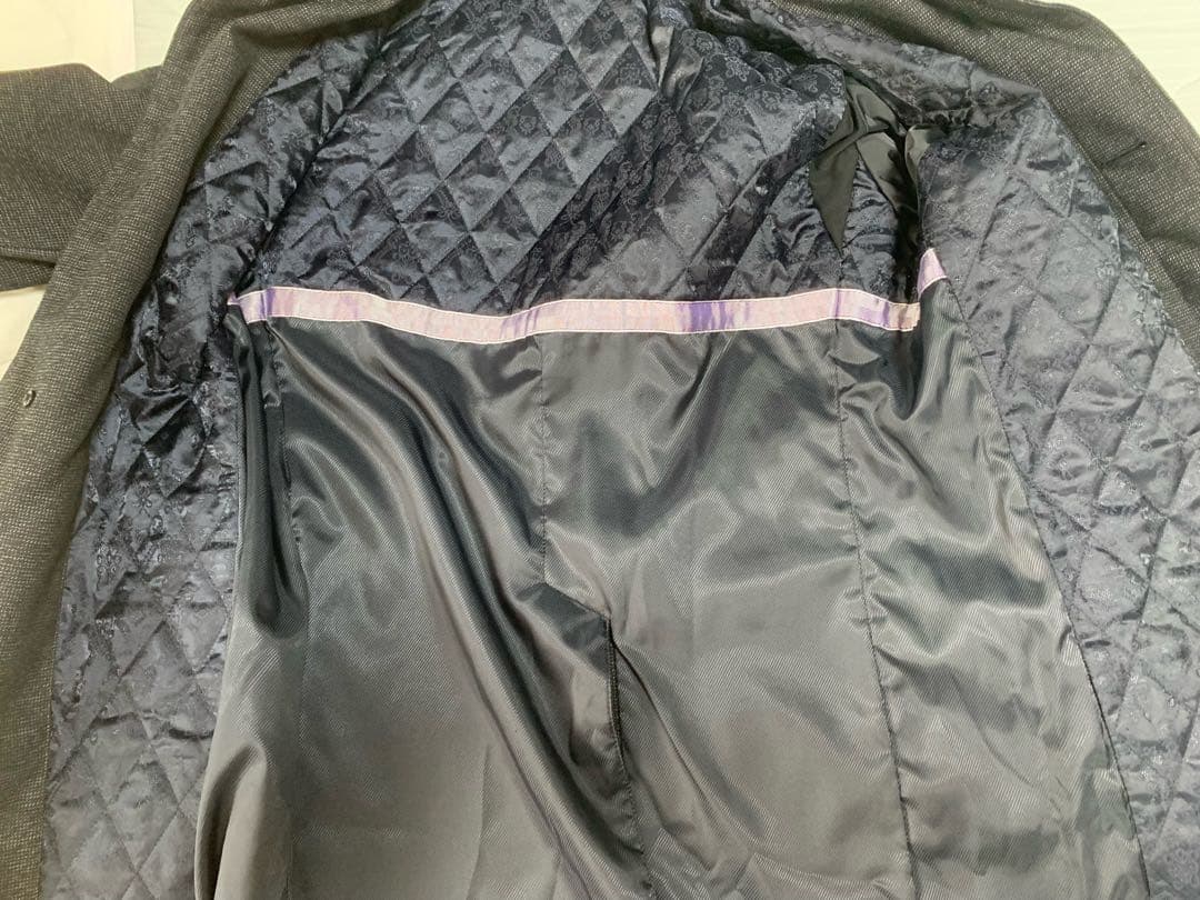 HILTON 高級ウールコート Mサイズ グレー メンズ ビジネス フォーマル