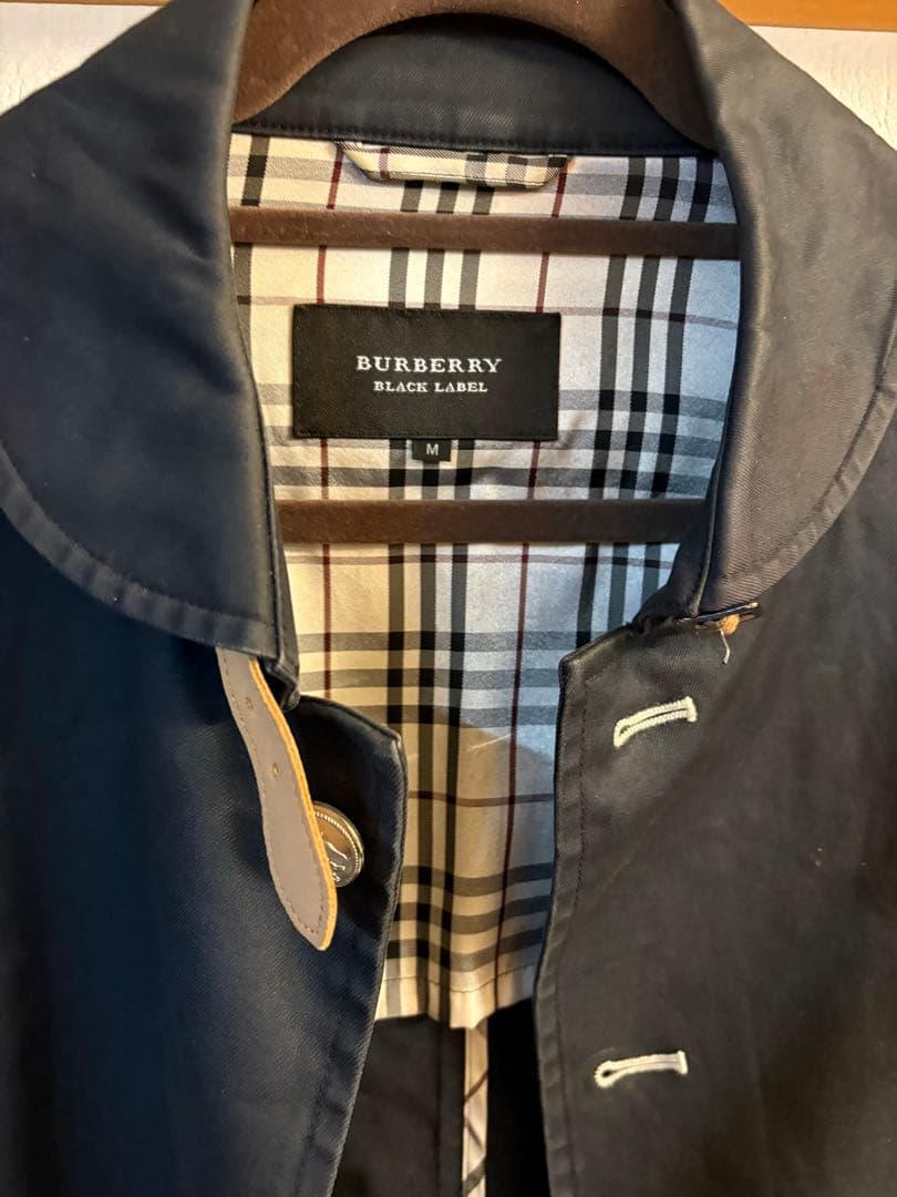 Burberry Black Label ステンカラーコート ネイビー