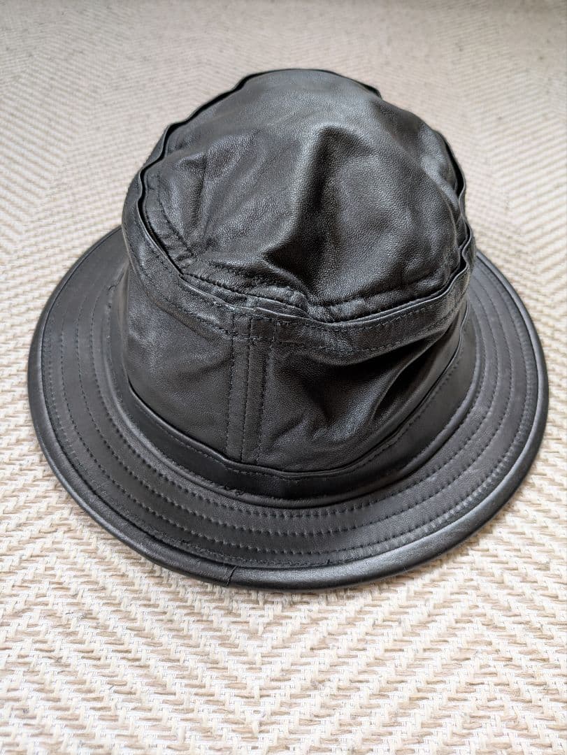 ニューヨークハット　まとめ売り　黒のレザーバケットハット