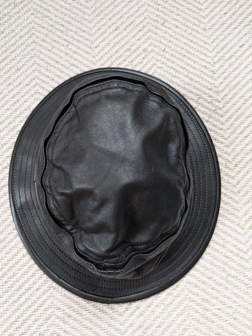 ニューヨークハット　まとめ売り　黒のレザーバケットハット