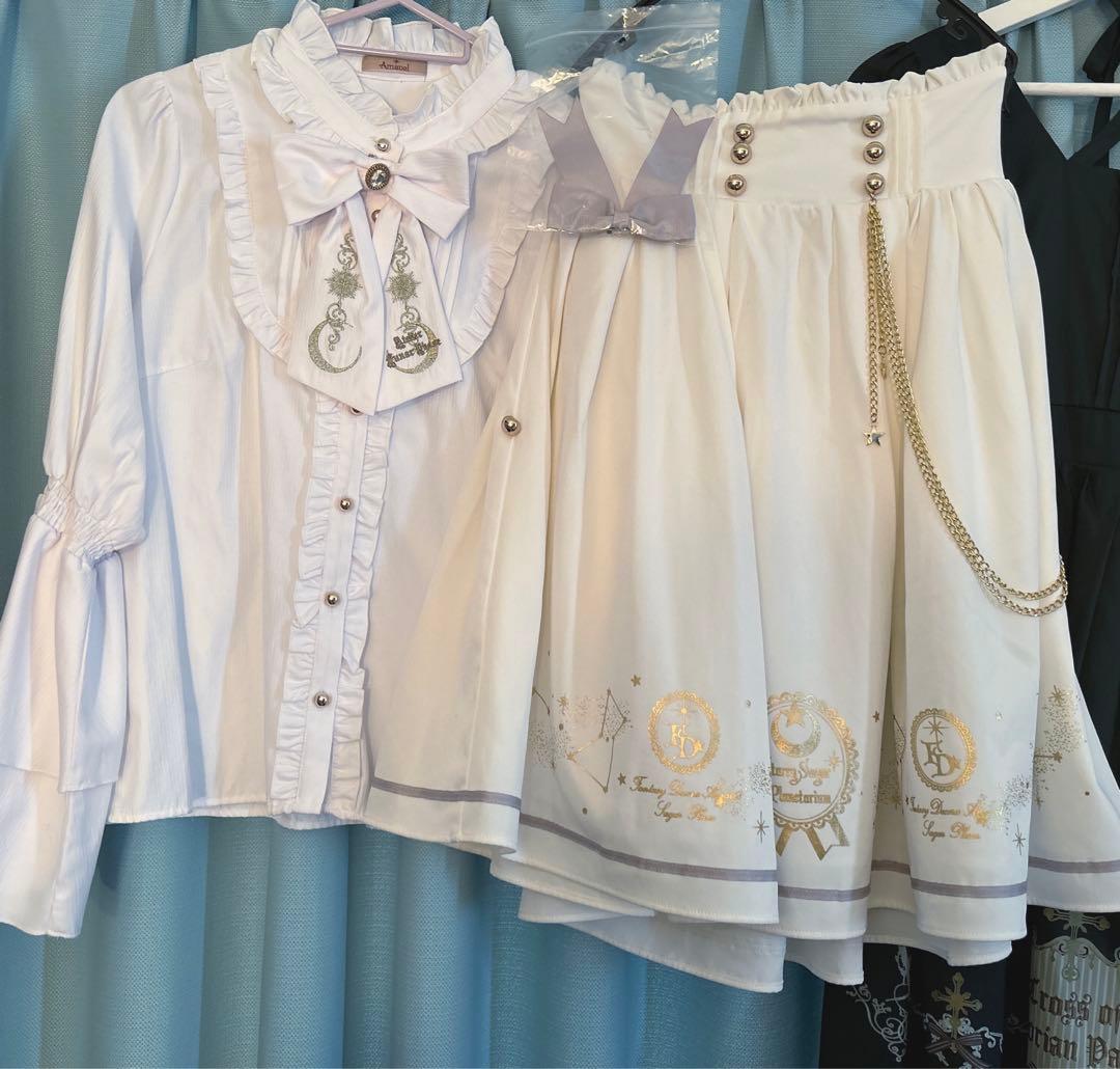 値下げ‼️Amavel ブラウス、ジャンスカ、ワンピース(おまけ)3点セット